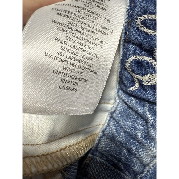 Polo Ralph Lauren Astor Slim Boyfriend Jeans Girls 3T Patchwork Distressed Denim - Picture 6 of 15